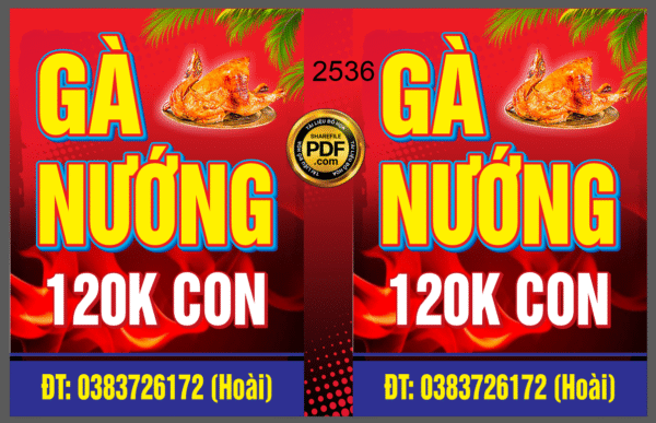 Market biển vẫy gà nướng 120k/con file CDR