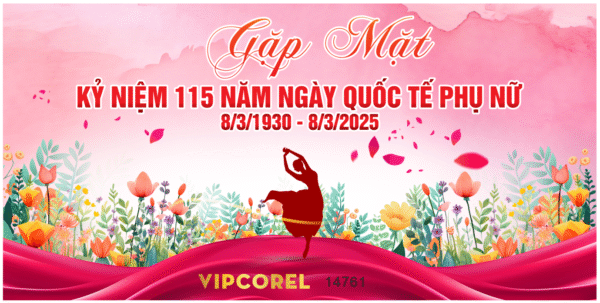 Background Gặp mặt kỷ niệm ngày 8/3 file corel