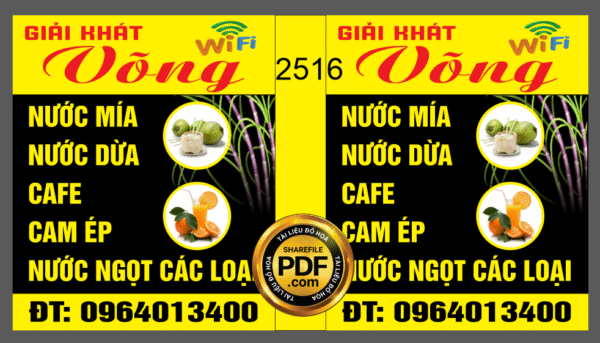 Market biển vẫy Giải khát võng - đồ uống file CDR