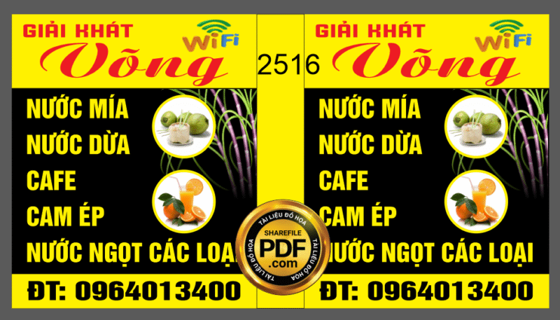 Market biển vẫy Giải khát võng - đồ uống file CDR