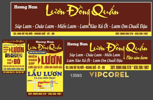 Biển QC Lươn Đồng Quán Hương Nam file corel
