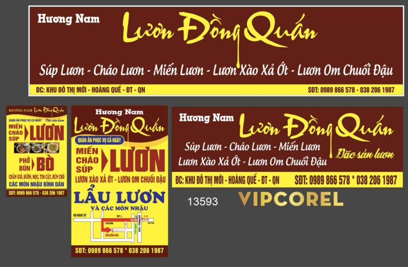 Biển QC Lươn Đồng Quán Hương Nam file corel