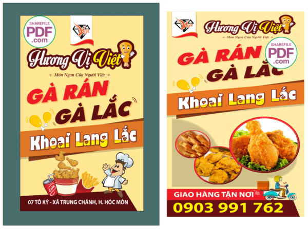 Biển Hương Vị Việt - Gà gán - gà lắc file PDF & CDR