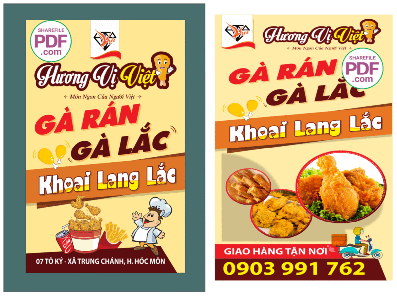 Biển Hương Vị Việt - Gà gán - gà lắc file PDF & CDR