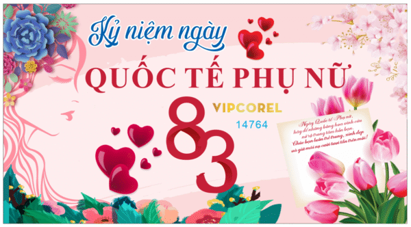 Backgroud Kỷ niệm ngày Quốc tế phụ nữ 8/3 file corel