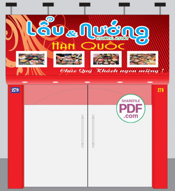 Biển Lẩu nướng không khói Hàn Quốc #1 file PDF & CDR