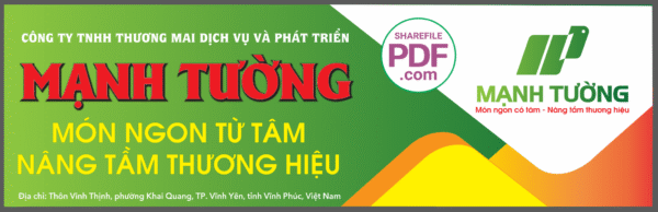 Biển Mạnh Tường - Món ngon từ tâm file PDF & CDR