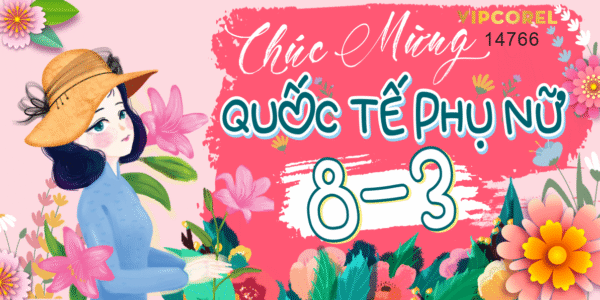 File corel chúc mừng Quốc Tế Phụ Nữ 8-3 vector