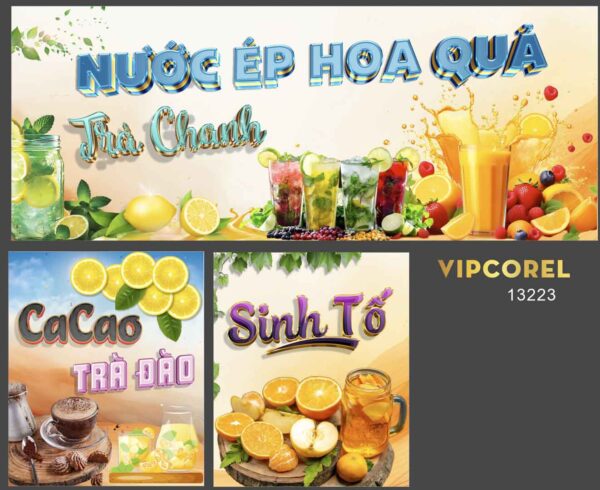 Mẫu xe bán nước ép hoa quả mang đi vector