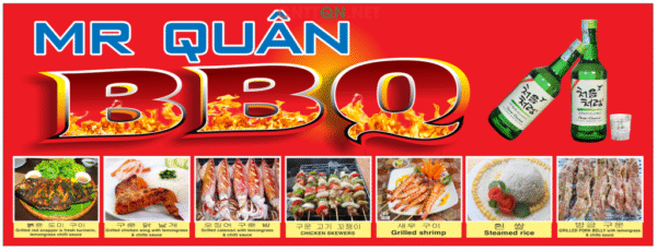 Bảng hiệu đồ nướng BBQ file thiết kế Corel