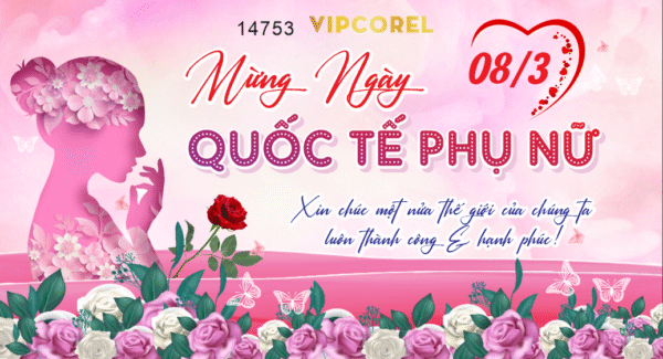 Market trang trí Mừng ngày Quốc Tế Phụ Nữ 8/3