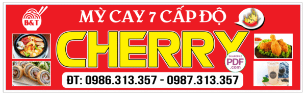 Biển chính Mỳ cay 7 cấp độ cherry #2 file PDF & CDR