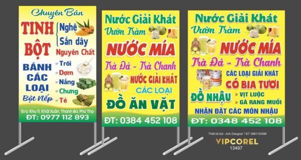 Biển vẫy quảng cáo Nước giải khát vườn tràm