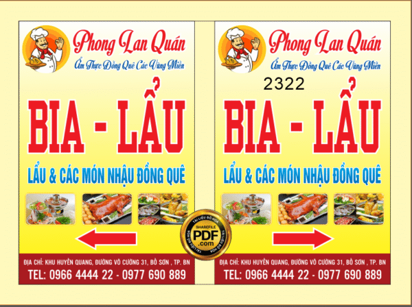 Market biển vẫy Phong Lan Quán - bia hơi - lẩu file CDR