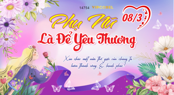 Market Phụ nữ là để yêu thương ngày 8/3 file corel