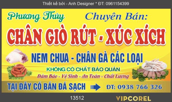 Biển Chân giò rút - xúc xích - nem chua - chân gà