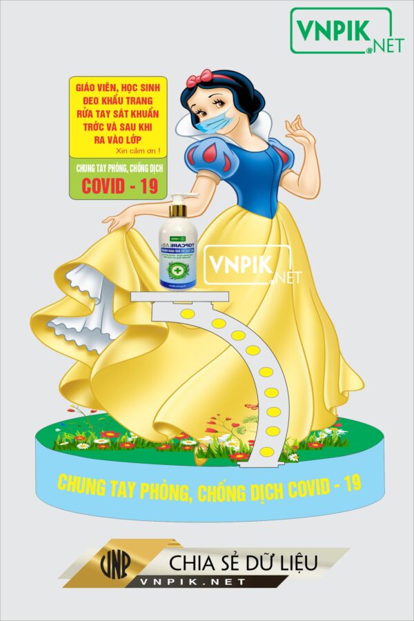 Mẫu chibi bạch tuyết và 7 chú lùn