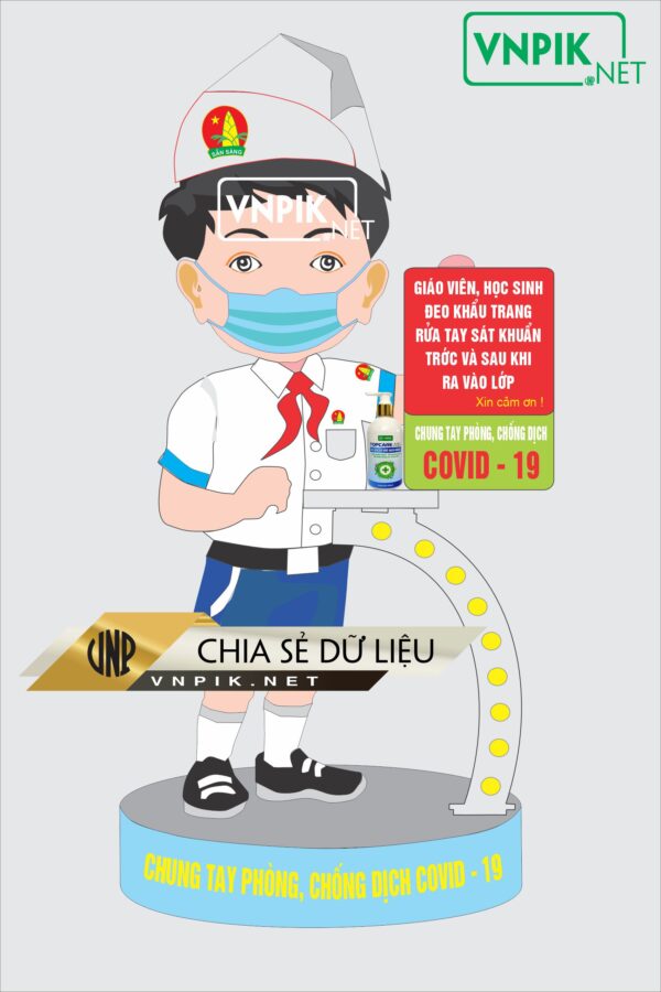 Mẫu chibi đội viên nam