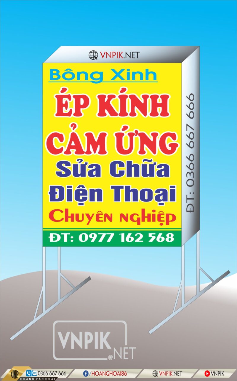 Mẫu biển vẫy ép kính cảm ứng, sửa chữa điện thoại