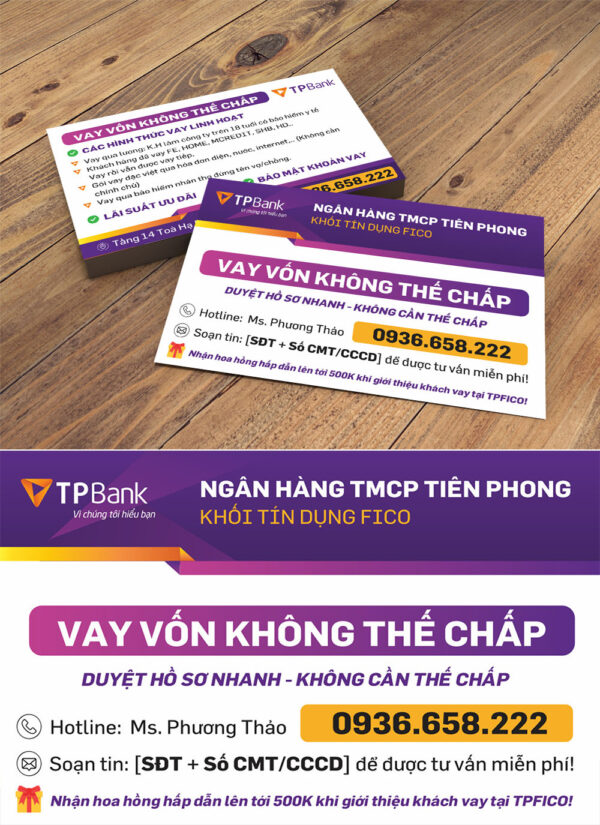 mẫu danh thiếp ngân hàng tp bank