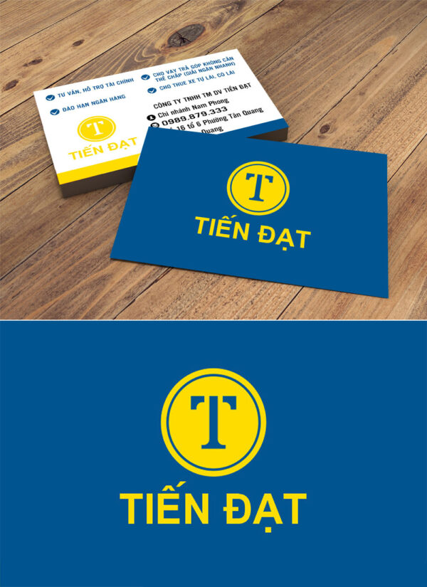 Mẫu danh thiếp namecard công ty tiến đạt