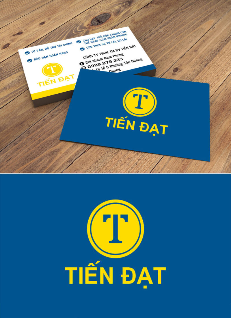 Mẫu danh thiếp namecard công ty tiến đạt