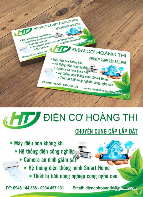Mẫu danh thiếp điện cơ hoàng thi