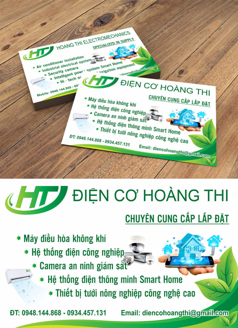 Mẫu danh thiếp điện cơ hoàng thi