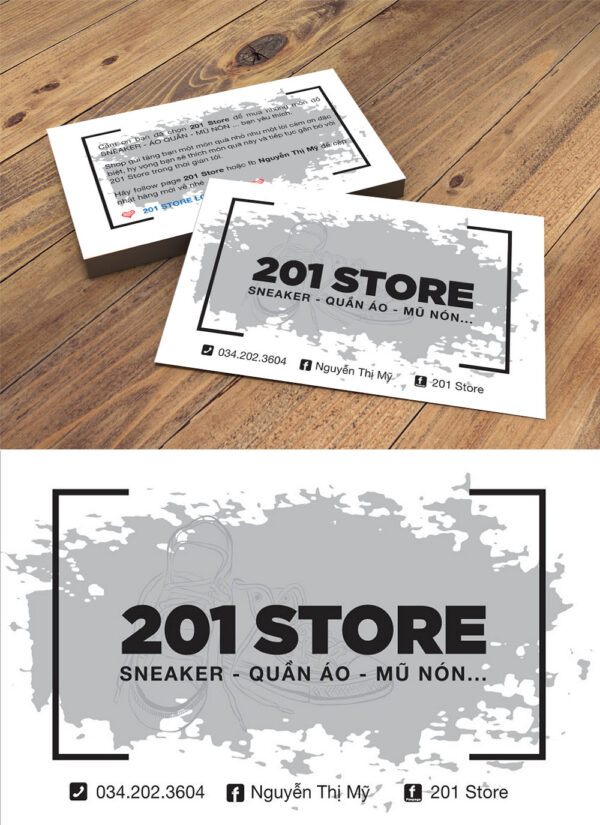 Mẫu danh thiếp namecard tiệm quần áo