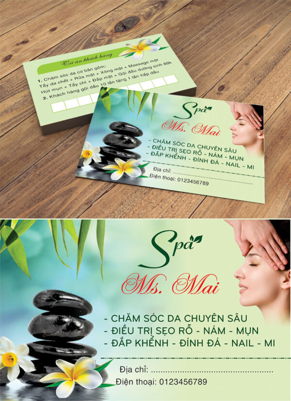 Mẫu namcard spa msMai
