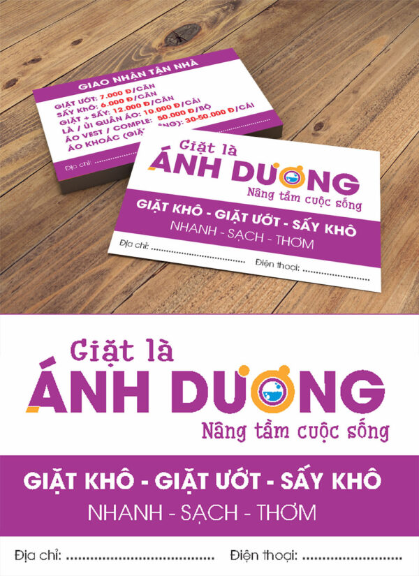 Name Card Giặt Là Ánh Dương
