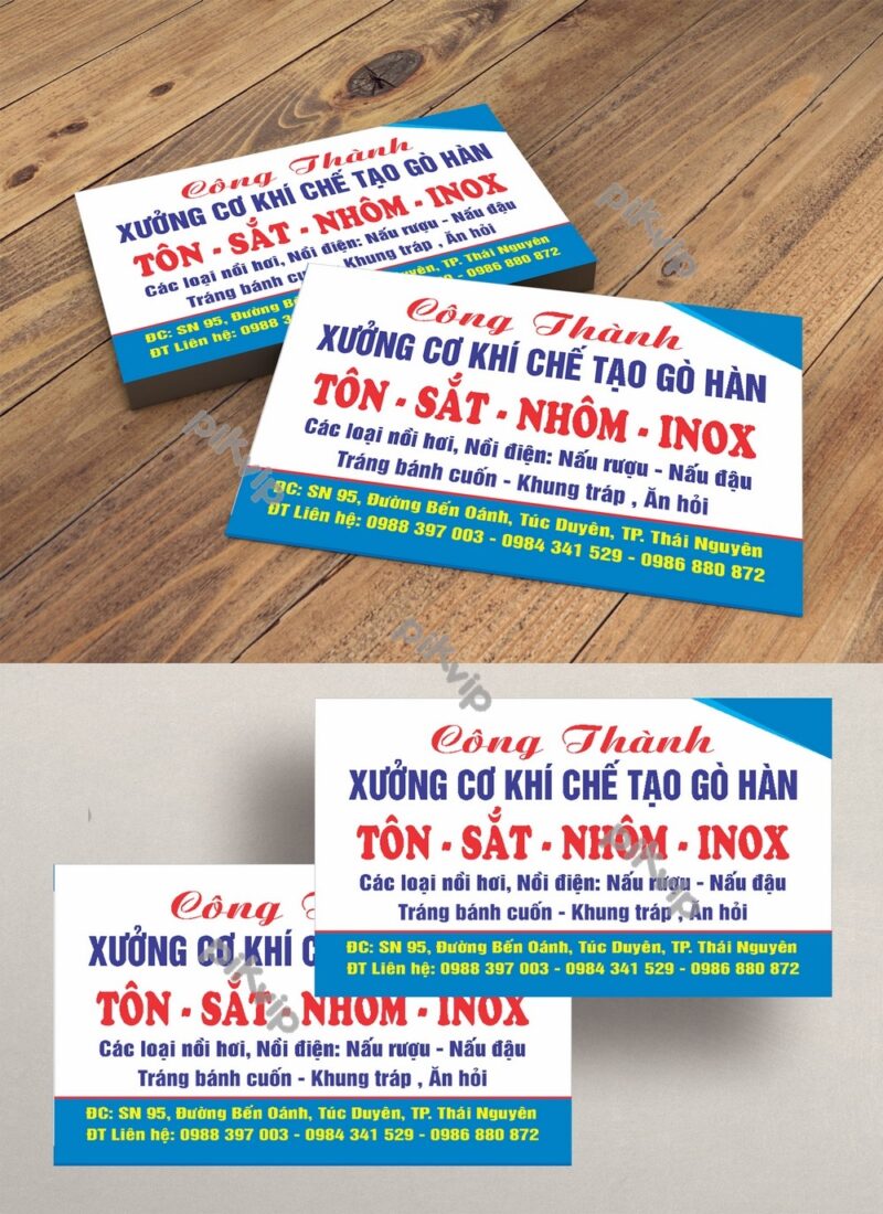 Mẫu danh thiếp namecard công ty file corel 95