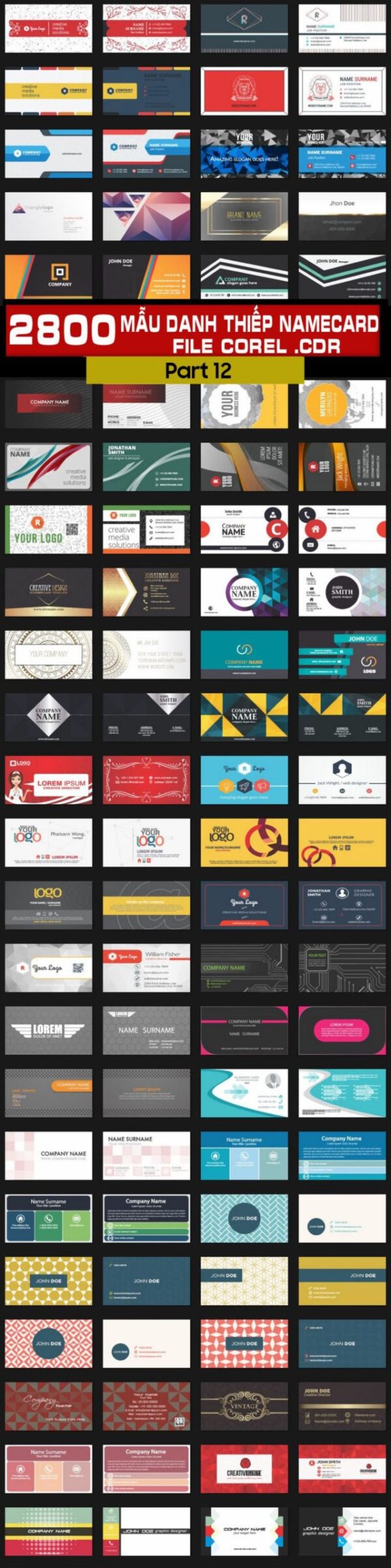 2800 Mẫu Danh Thiếp Namecard File Corel 2022 Part 12