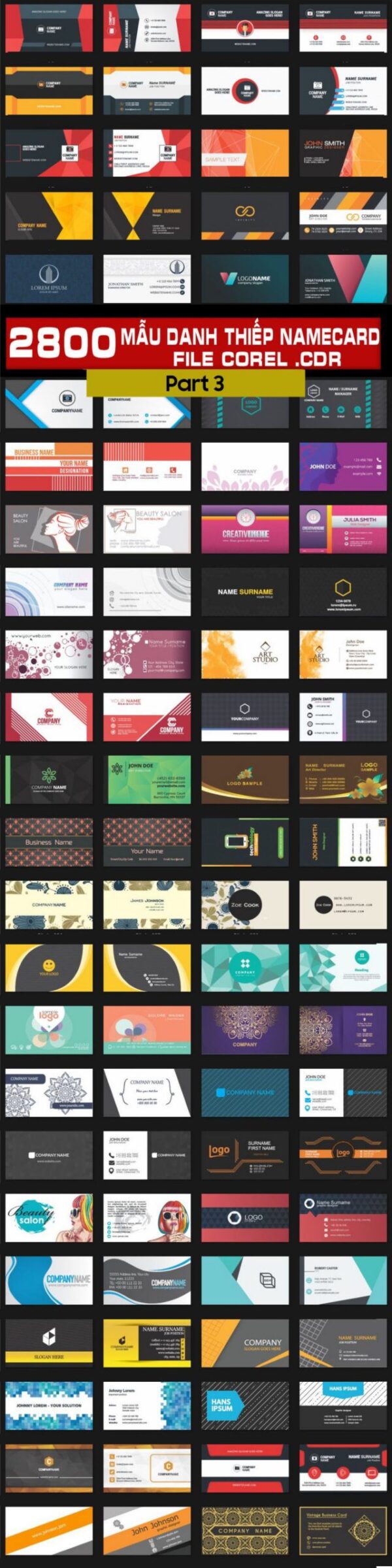 2800 Mẫu danh thiếp namecard file corel 2022 part 3