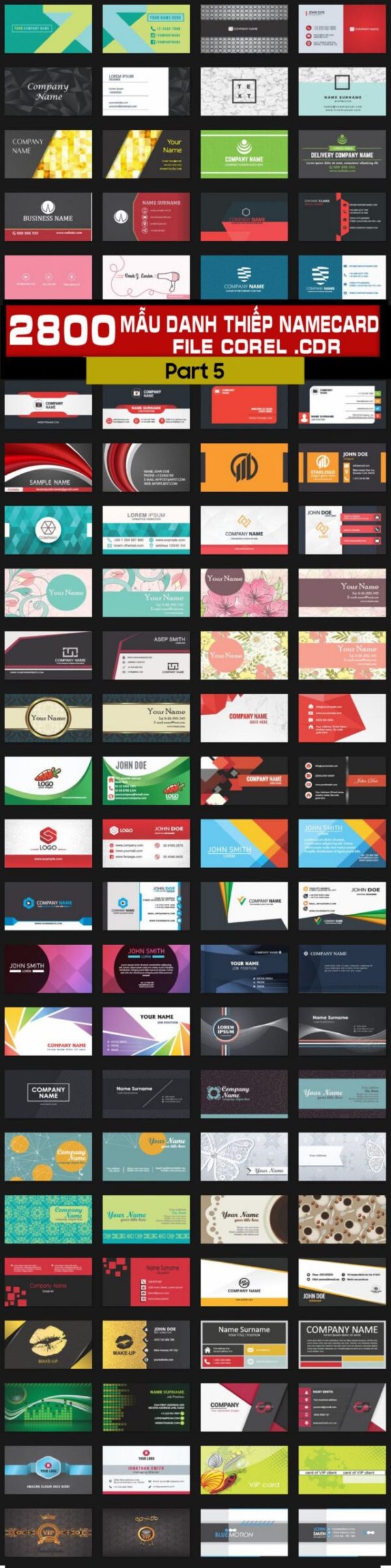 2800 Mẫu danh thiếp namecard file corel 2022 part 5
