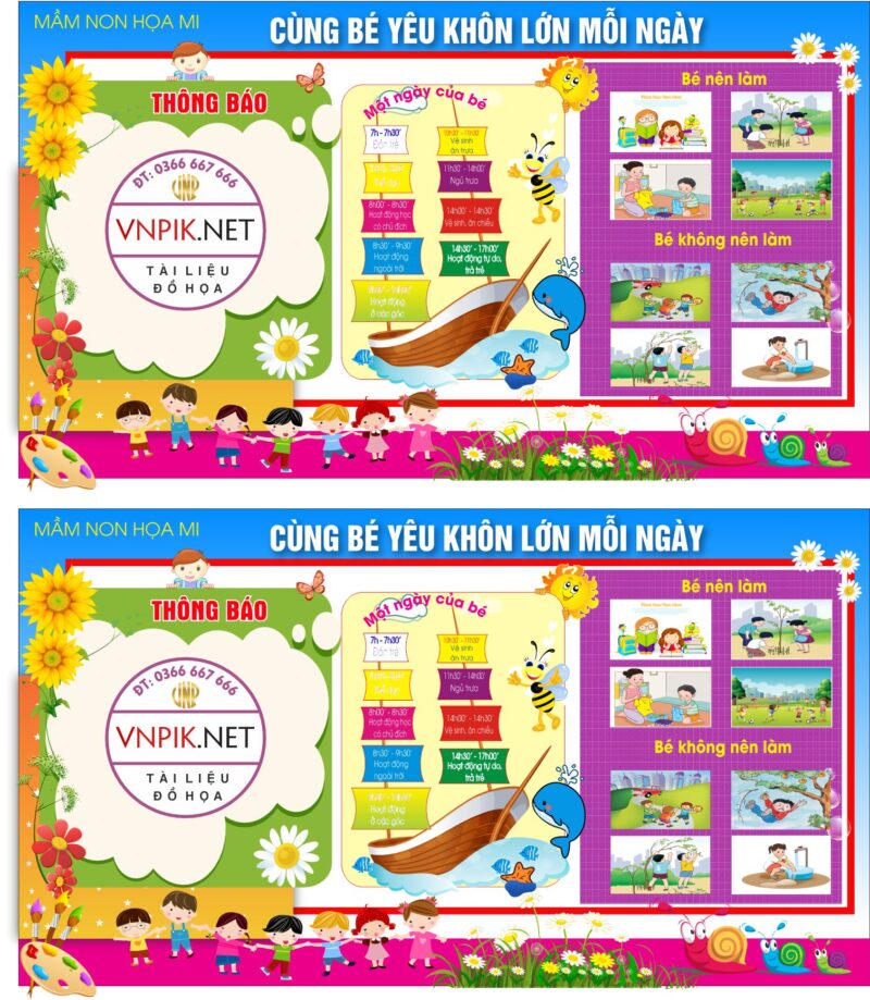Bảng hiệu cùng bé yêu khôn lớn mỗi ngày