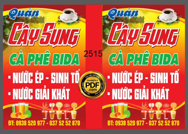 Market Quán Cây Sung - cà phê bida - nước ép file CDR