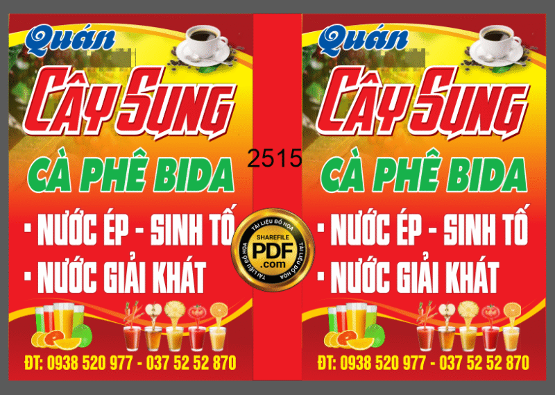 Market Quán Cây Sung - cà phê bida - nước ép file CDR