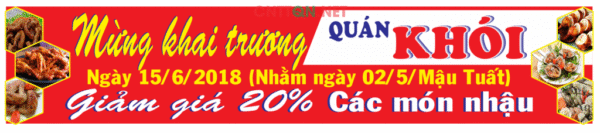 Market bảng biển Quán Khói - Nhậu bình dân CDR