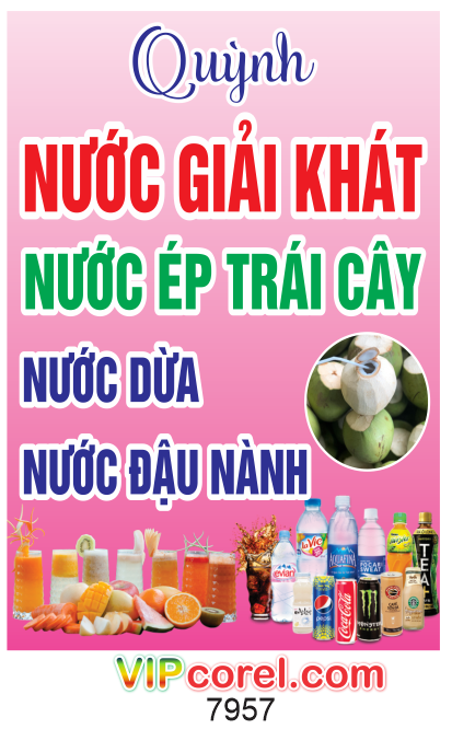 Biển vẫy Quỳnh - nước giải khát - nước ép trái cây