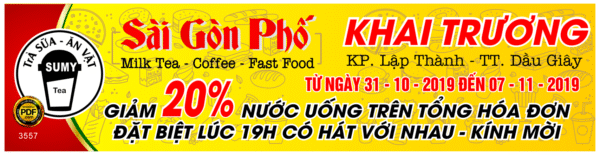 Biển trà sữ Sài Gòn Phố Khai Trương file corel
