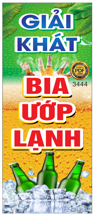 Biển đứng giải khát - bia ướp lạnh file Corel