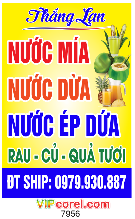 Biển vẫy Thắng Lan - nước mía nước dừa
