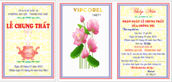 Giấy mời nhân ngày lễ Chung thất file corel