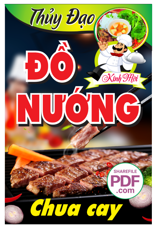 Biển vẫy Thủy Đạo - Đồ Nướng file PDF & CDR