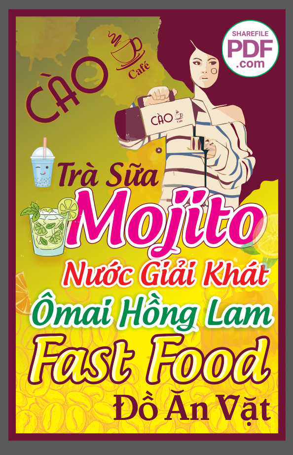 Biển Trà sữa - nước giải khát - fast food file PDF & CDR