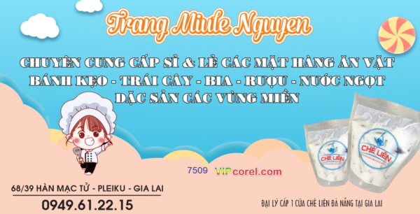 Tem nhãn Trang Miule Nguyên - Chuyên đồ ăn vặt file corel
