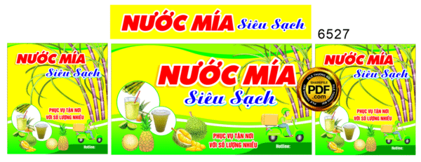 Trang trí xe đẩy nước mía siêu sạch #5 file corel