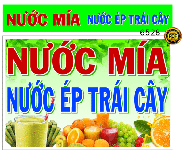 Trang trí xe đẩy hàng Nước mía - nước ép trái cây #6