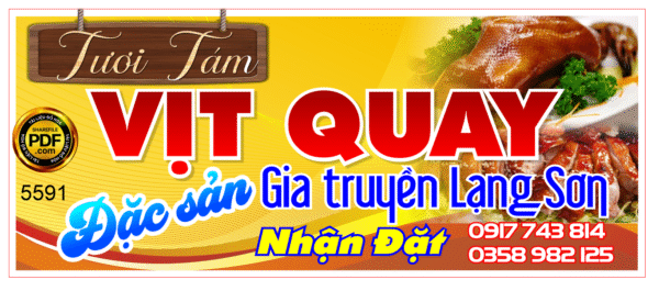 Biển Tươi Tám Vịt Quay gia truyền Lạng Sơn file corel